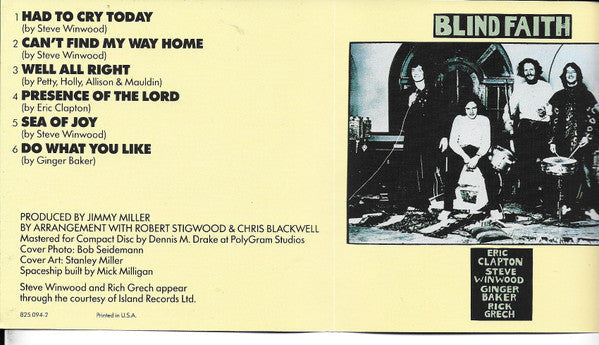 Blind Faith (2) - Blind Faith (CD) | Near Mint (NM) Near Mint (NM)-Classic Vinyl Record
