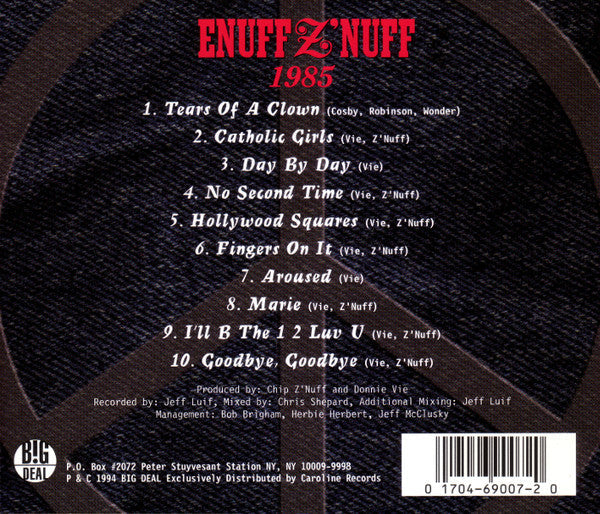 Enuff Z'nuff - 1985 (CD) | Near Mint (NM or M-)-Classic Vinyl Record