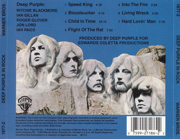 Deep Purple - In Rock (CD) | Near Mint (NM) Excellent (EX)-Classic Vinyl Record