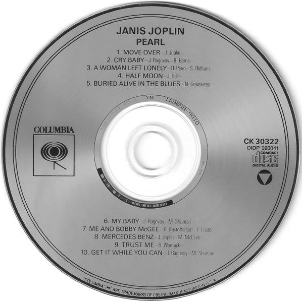 Pearl (CD) | Near Mint (NM) Near Mint (NM)-Classic Vinyl Record
