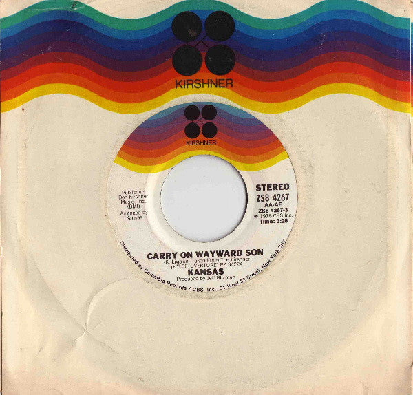 Kansas (2) - Carry On Wayward Son (7") | Near Mint (NM) Near Mint (NM)-Classic Vinyl Record