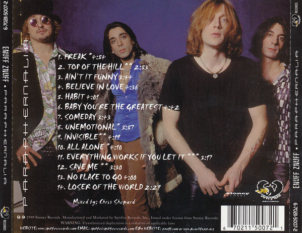 Enuff Z'nuff - Paraphernalia (CD) | Near Mint (NM or M-)-Classic Vinyl Record