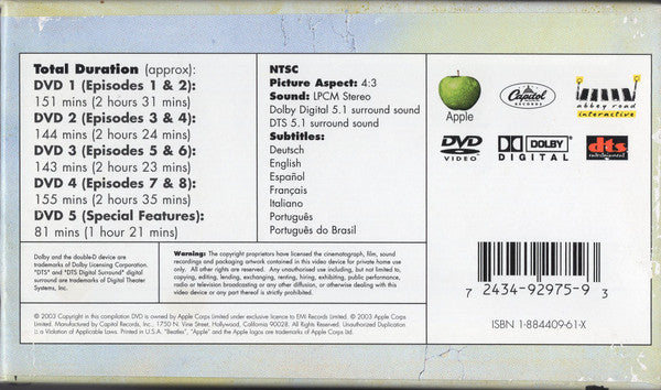 The Beatles - Anthology (DVD BOX - MISSING DISC 1) |-Classic Vinyl Record