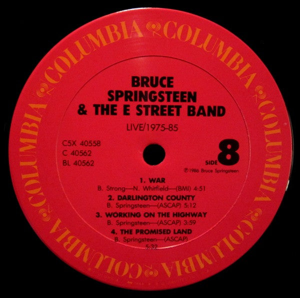 Bruce Springsteen & The E-Street Band - Live / 1975-85 (5x VINYL BOX SET) | Near Mint (NM or M-) Excellent (EX)-Classic Vinyl Record