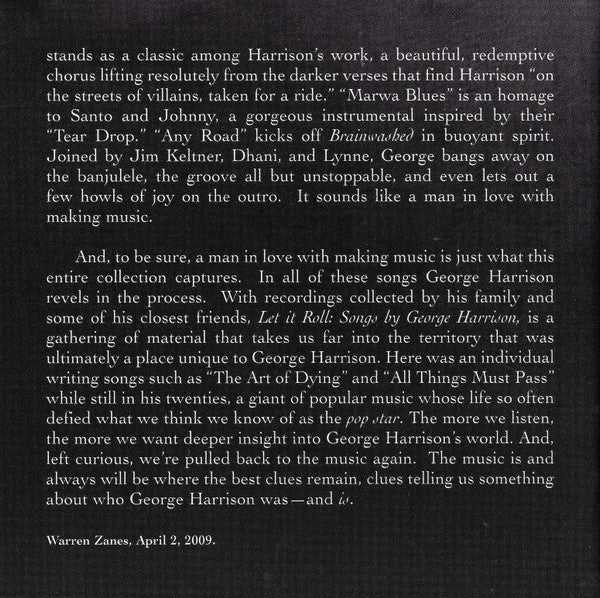 George Harrison - Let It Roll (Songs By George Harrison) (cd) | Near Mint (NM) Near Mint (NM)-Classic Vinyl Record