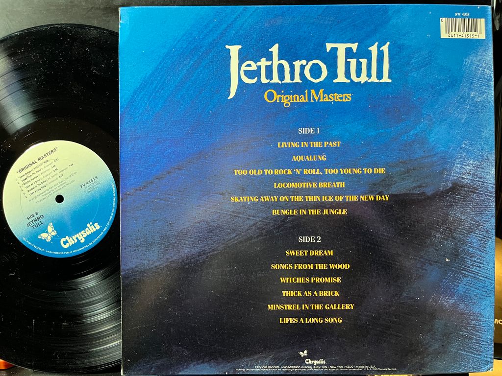 Jethro Tull - Original Masters (VINYL) | Near Mint (NM) Near Mint (NM)-Classic Vinyl Record
