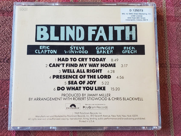 Blind Faith (2) - Blind Faith (CD) | Near Mint (NM) Near Mint (NM)-Classic Vinyl Record