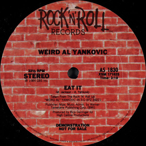 "Weird Al" Yankovic - Eat It (VINYL) | Near Mint (NM or M-) Generic-Classic Vinyl Record