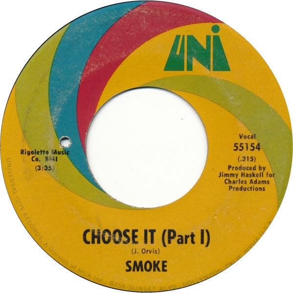 Smoke (38) - Choose It (7" VINYL) | Very Good Plus (VG+) Generic-Classic Vinyl Record