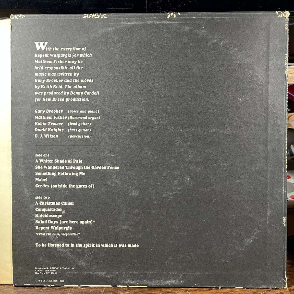 Procol Harum - Procol Harum (VINYL) | Excellent+ (EX+)-Classic Vinyl Record