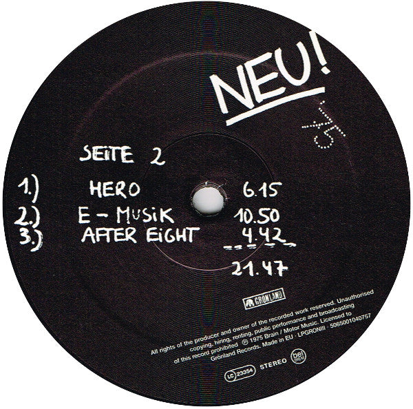 Neu! - Neu! '75 (VINYL) | Mint (M) Mint (M)-Classic Vinyl Record