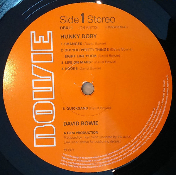 David Bowie - Hunky Dory | Mint (M) Mint (M)-Classic Vinyl Record