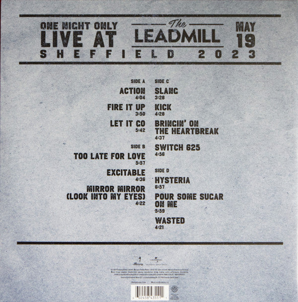 One Night Only: Live At The Leadmill 2023 | Mint (M) Mint (M)-Classic Vinyl Record