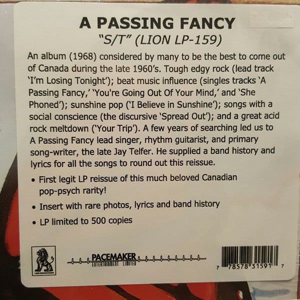 A Passing Fancy | Mint (M) Mint (M)-Classic Vinyl Record