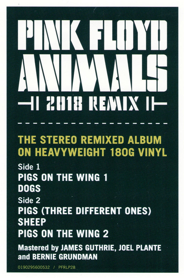 Pink Floyd - Animals (2018 Remix) | Mint (M) Mint (M)-Classic Vinyl Record