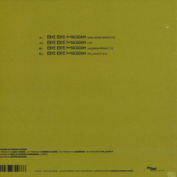 Bye Bye Macadam | Mint (M) Near Mint (NM)-Classic Vinyl Record