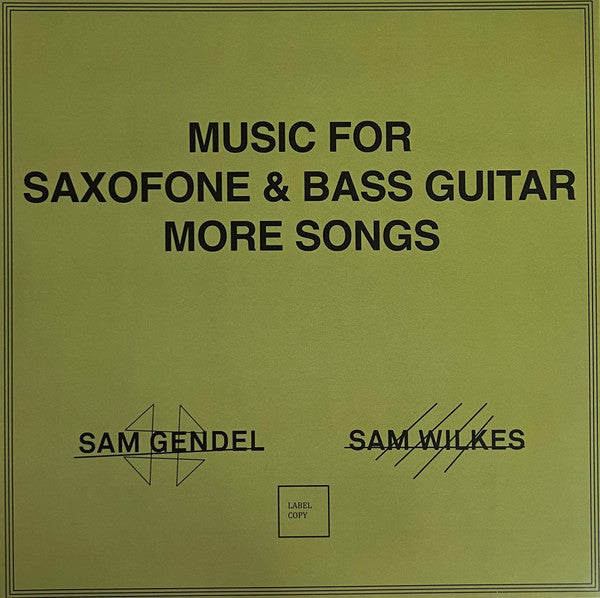 Music For Saxofone & Bass Guitar More Songs | Mint (M) Mint (M)-Classic Vinyl Record