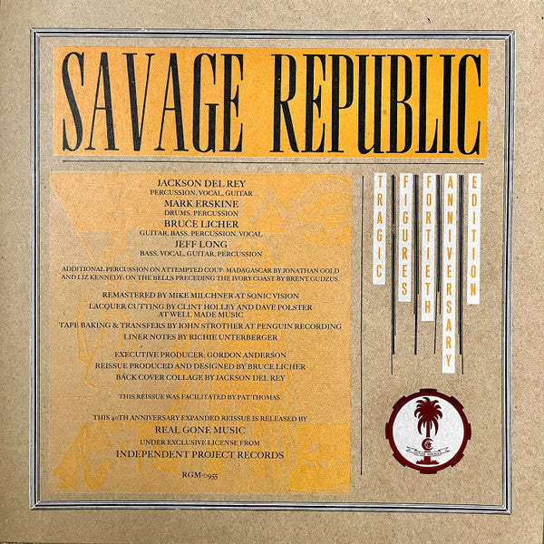 Savage Republic - Tragic Figures | Mint (M) Mint (M)-Classic Vinyl Record