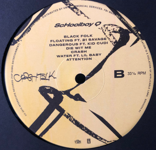 Schoolboy Q - Crash Talk | Mint (M) Mint (M)-Classic Vinyl Record