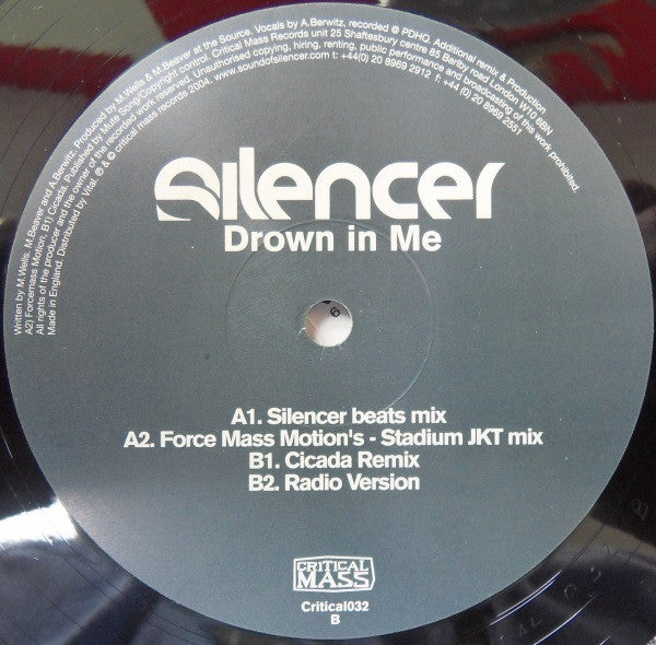 Silencer - Drown In Me | Very Good (VG) Generic-Classic Vinyl Record