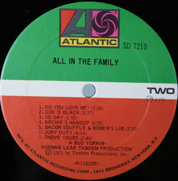 "All In The Family" Cast - All In The Family | Mint (M) Near Mint (NM)-Classic Vinyl Record