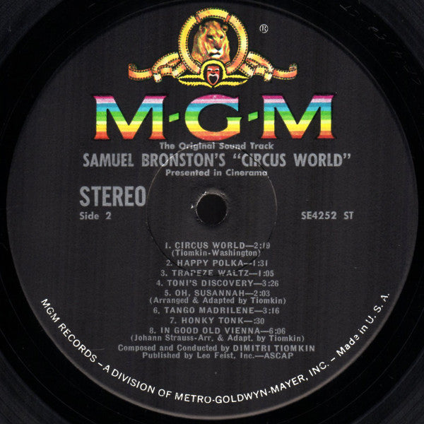 Dimitri Tiomkin - Circus World - The Original Sound Track Album (VINYL) | Mint (M) Near Mint (NM)-Classic Vinyl Record