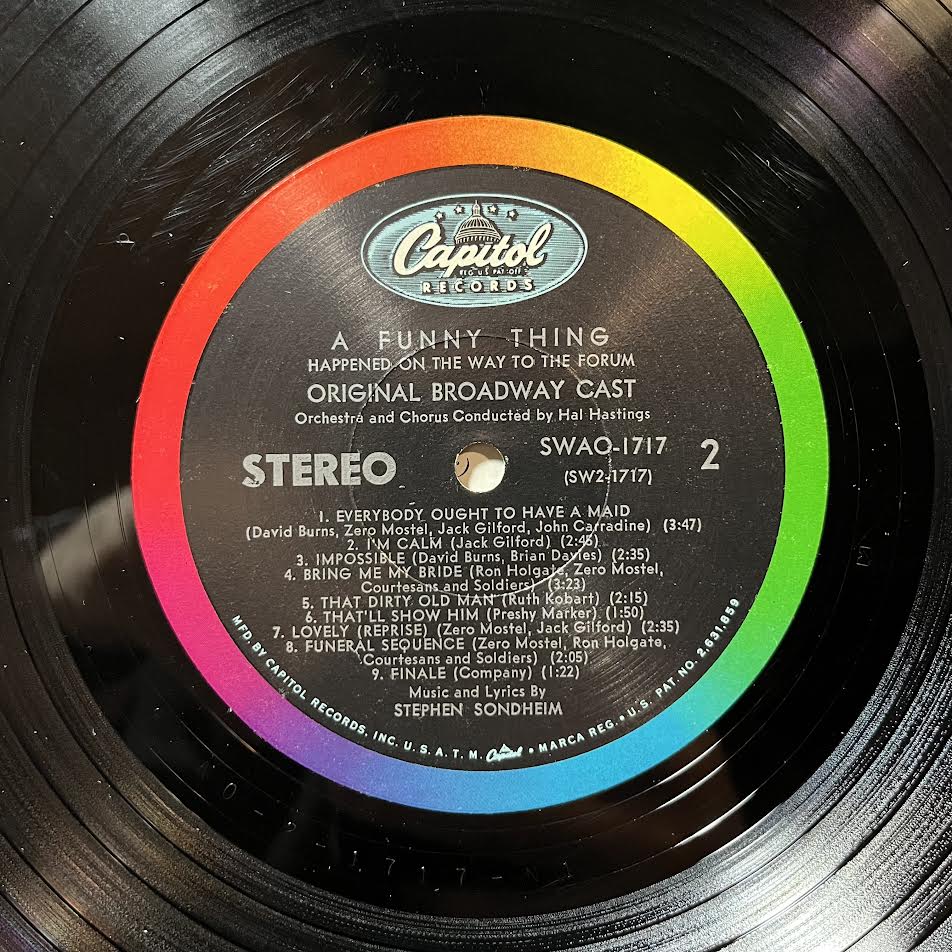 "A Funny Thing Happened On The Way To The Forum" O - A Funny Thing Happened On The Way To The Forum (VINYL) | Excellent+ (EX+) Excellent (EX)-Classic Vinyl Record