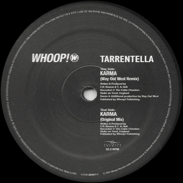 Tarrentella - Karma | Very Good Plus (VG+) Very Good Plus (VG+)-Classic Vinyl Record