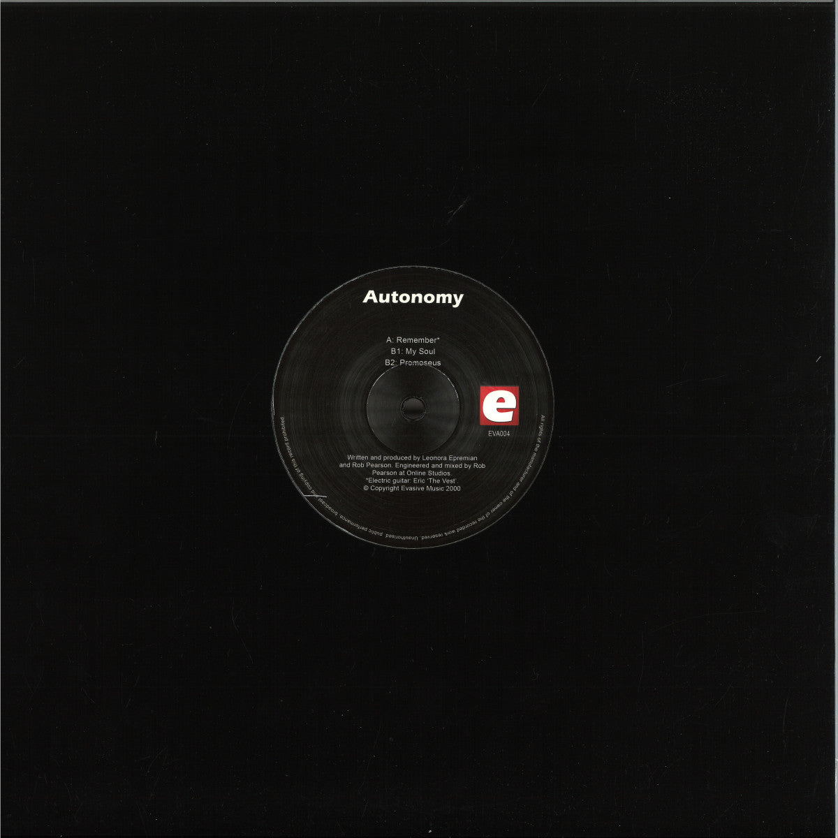 Autonomy - Autonomy (VINYL 12" Evasive Records EVA004) | NEW Mint (M) Mint (M)--Classic Vinyl Record