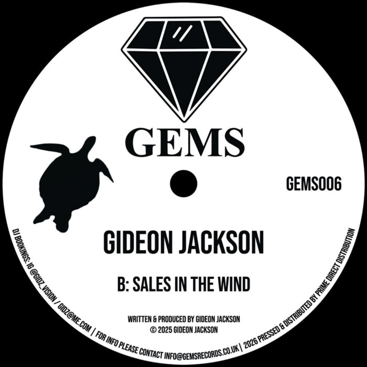 Gideon Jackson - (PRESALE 08/07/26) Helpless / Sales In The Wind (VINYL 12" GEMS GEMS006) | NEW--Classic Vinyl Record