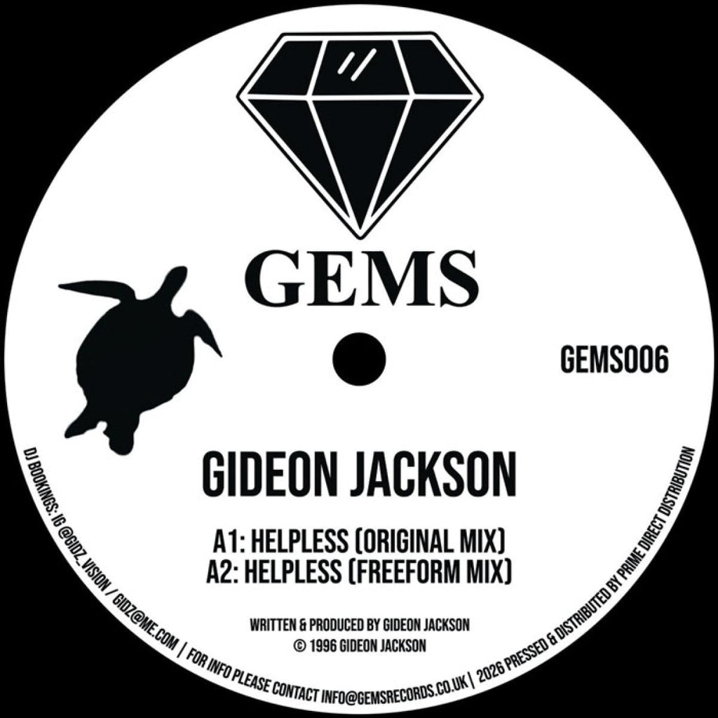 Gideon Jackson - (PRESALE 08/07/26) Helpless / Sales In The Wind (VINYL 12" GEMS GEMS006) | NEW--Classic Vinyl Record