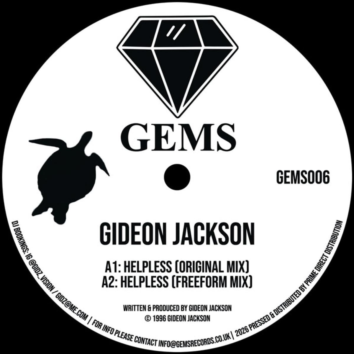 Gideon Jackson - (PRESALE 08/07/26) Helpless / Sales In The Wind (VINYL 12" GEMS GEMS006) | NEW--Classic Vinyl Record