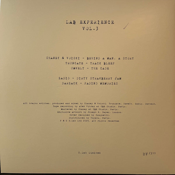 Lab Experience Vol. 3 (VINYL) |--Classic Vinyl Record