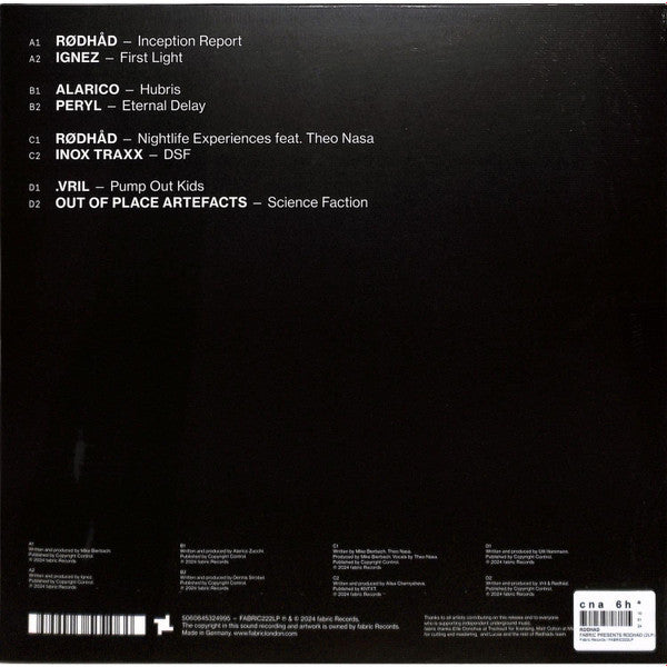 Fabric Presents Rødhåd | Mint (M) Mint (M)--Classic Vinyl Record