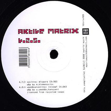 Various - Aktive Matrix V.2.5. (VINYL) | Excellent+ (EX+) Generic--Classic Vinyl Record