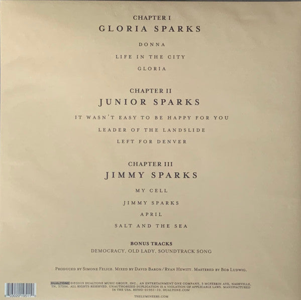 The Lumineers III Dualtone 2xLP, Album Mint (M) Mint (M)-Classic Vinyl Record