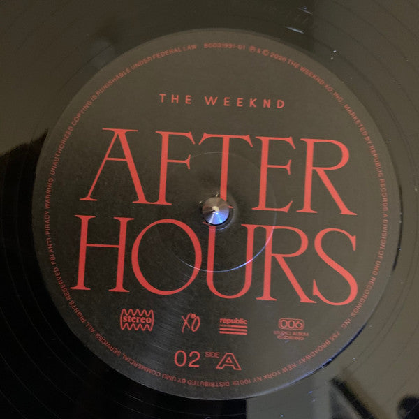 The Weeknd - After Hours (2xVINYL) | Mint (M) Mint (M)-Classic Vinyl Record