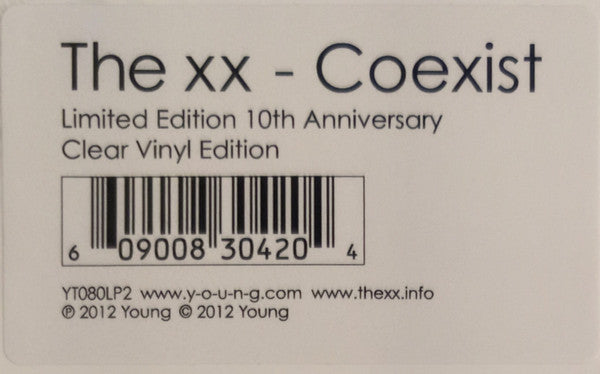The XX - Coexist: 10th Anniversary (CLEAR VINYL) | Mint (M) Mint (M)-Classic Vinyl Record