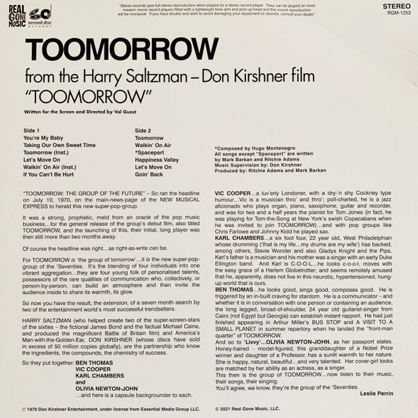 Toomorrow | Mint (M) Mint (M)-Classic Vinyl Record