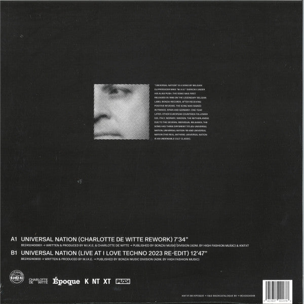 Universal Nation (Charlotte de Witte Rework) | Mint (M) Mint (M)--Classic Vinyl Record