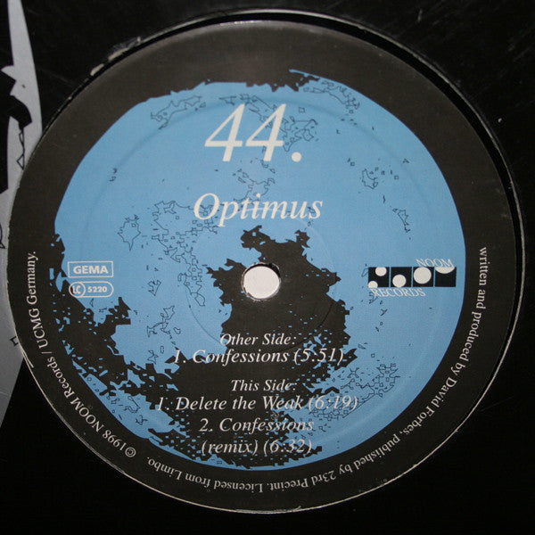 Optimus - Confessions (VINYL) | Excellent+ (EX+) Excellent (EX)-Classic Vinyl Record