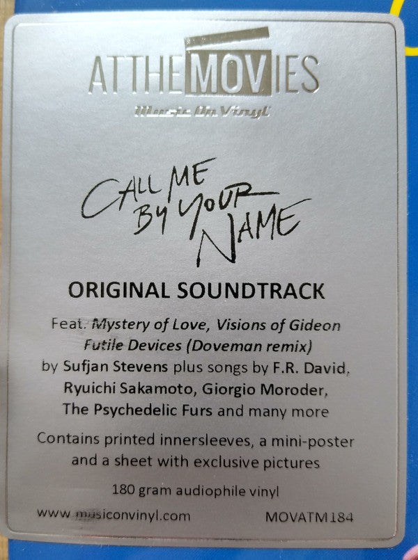 Various - Call Me By Your Name (Original Motion Picture Soundtrack) | Mint (M) Mint (M)-Classic Vinyl Record