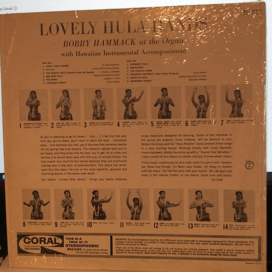 Bobby Hammack - Lovely Hula Hands (VINYL) | Excellent (EX) Near Mint (NM)--Classic Vinyl Record