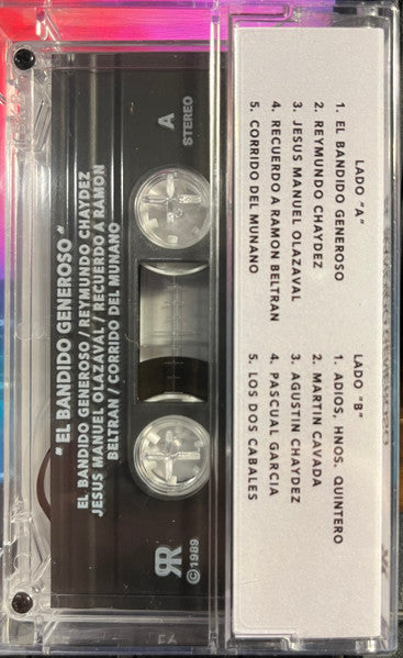 Chalino Sánchez - El Bandido Generoso (CASSETTE - UNOFFICIAL) | Mint (M) Mint (M)-Classic Vinyl Record