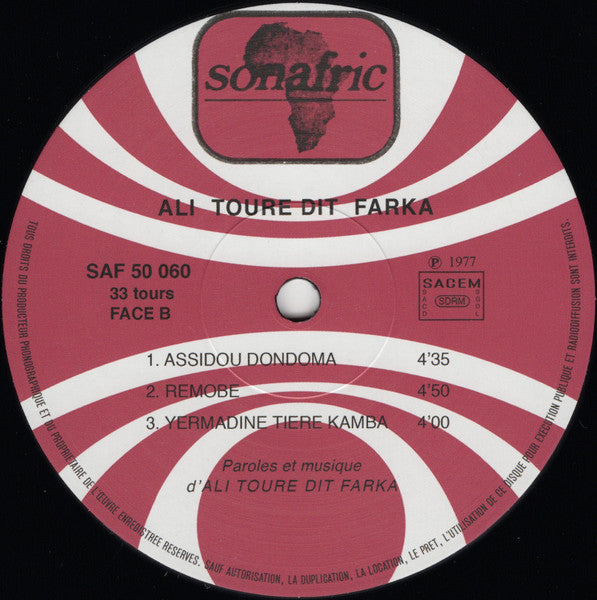 Ali Farka Touré - Ali Toure Farka (VINYL LP Sonafric SAF 50060 2018) | Mint (M) Mint (M)--Classic Vinyl Record