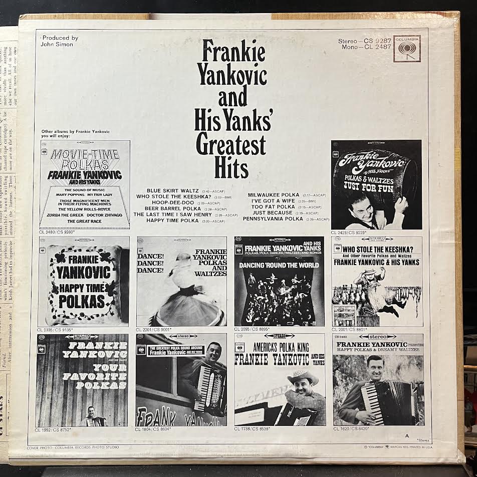 Frankie Yankovic And His Yanks - Frankie Yankovic And His Yanks' Greatest Hits (VINYL) | Near Mint (NM) Near Mint (NM)--Classic Vinyl Record