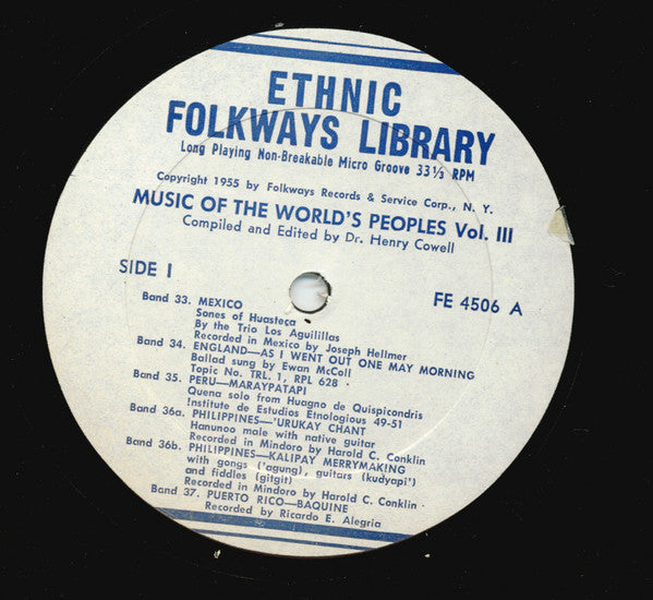 Various - Music Of The World's Peoples, Volume Three *RECORD 2 ONLY* | Very Good (VG) Generic--Classic Vinyl Record